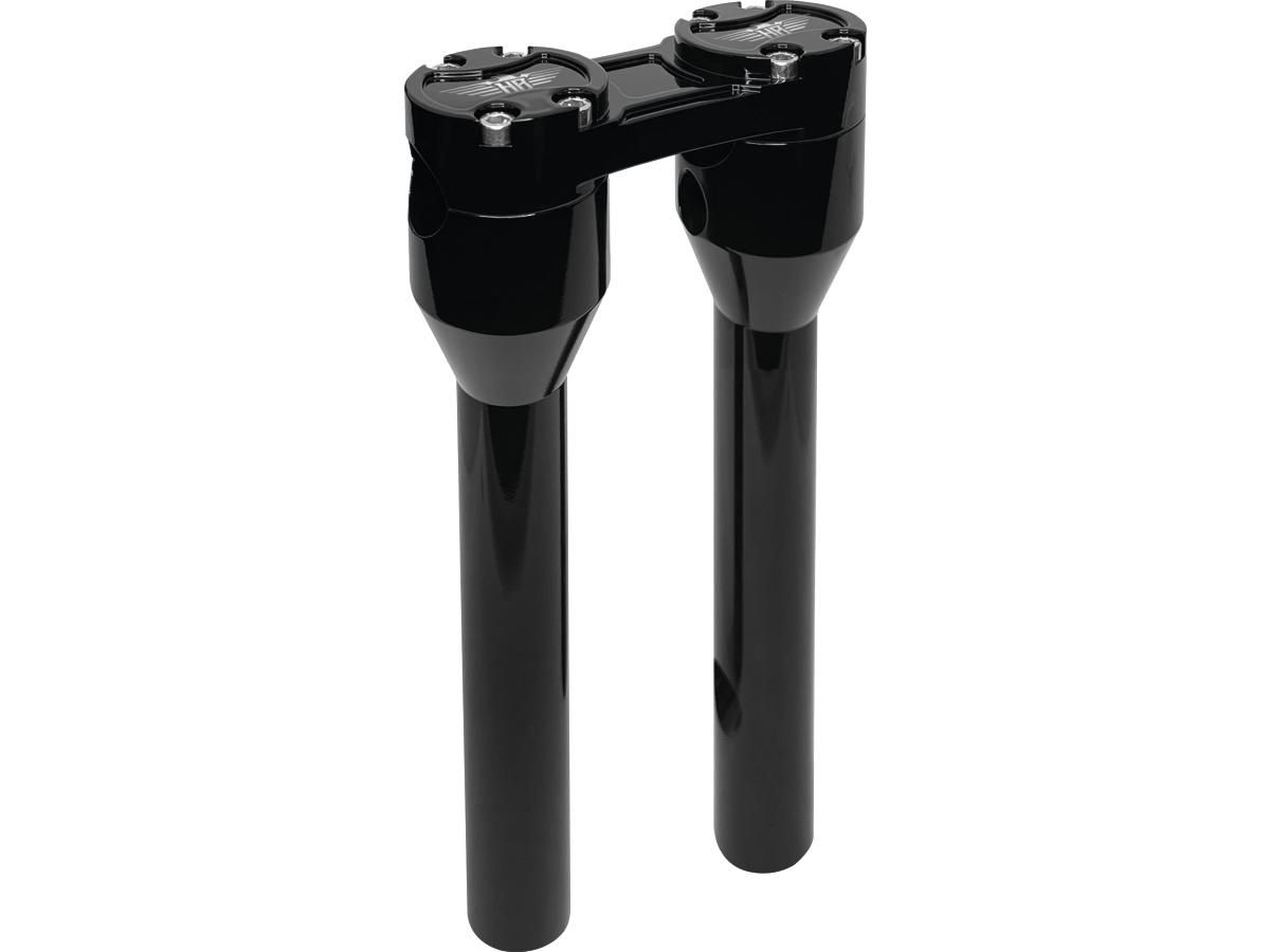 10" Clubstyle Pullback Risers With Red Clamp Black 1 1/4"