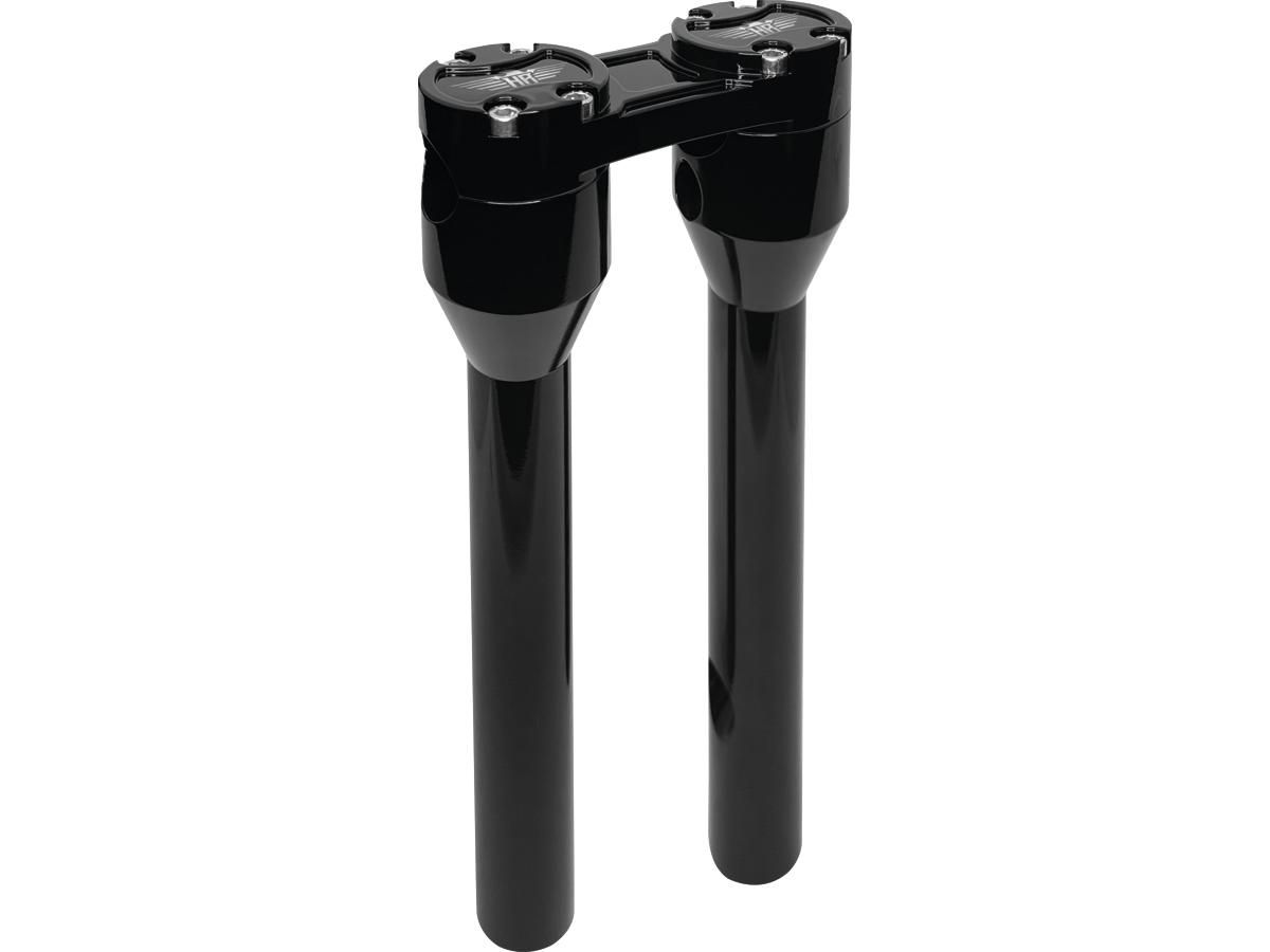 12" Clubstyle Straight Risers With Black Clamp Black 1"
