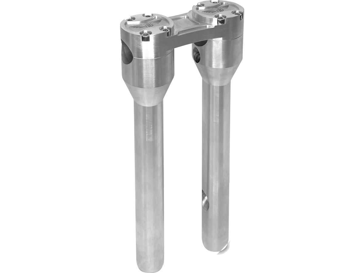 12" Clubstyle Straight Risers With Silver Clamp Silver 1 1/4"