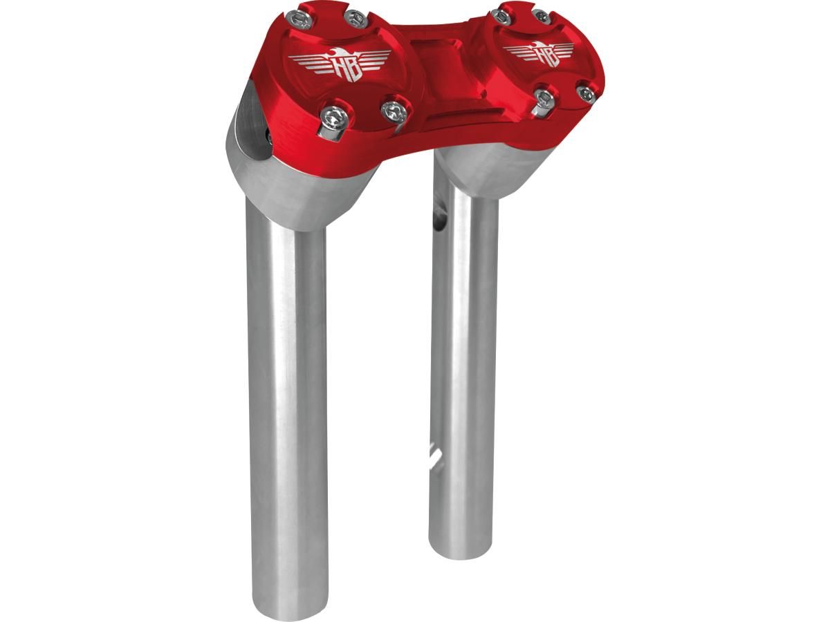 8" Clubstyle Pullback Risers With Black Clamp Silver 1 1/4"