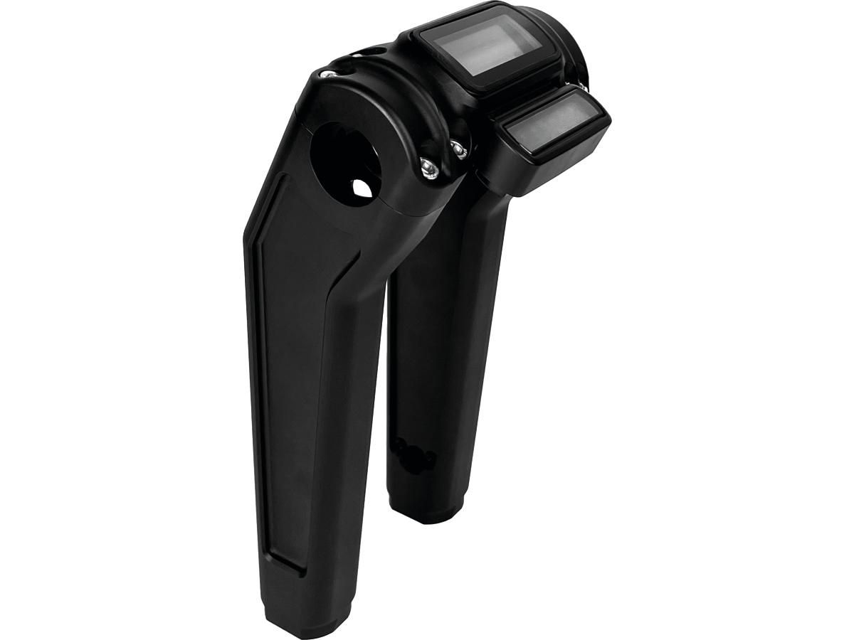 Performance Club Style Riser Kit 9" Height, 1" Handlebar Clamp for Digital Instrument Black Satin