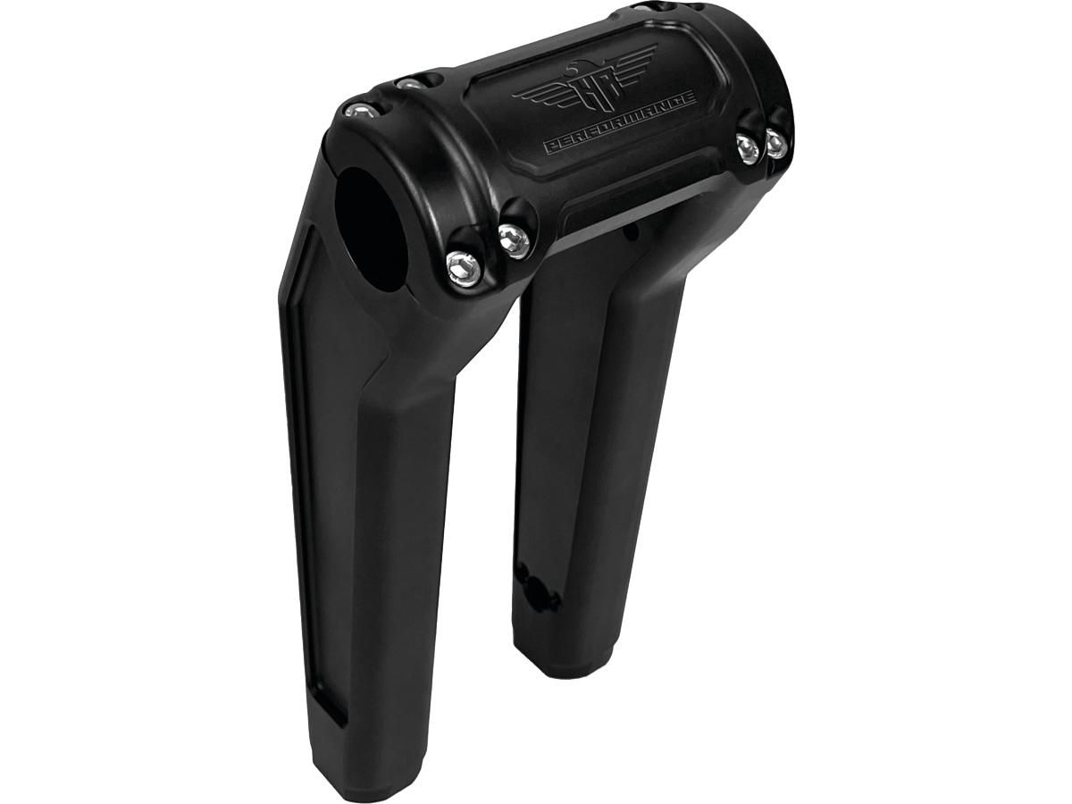 Performance Club Style Riser Kit 7" Height, 1" Handlebar Clamp without Instrument Black Satin