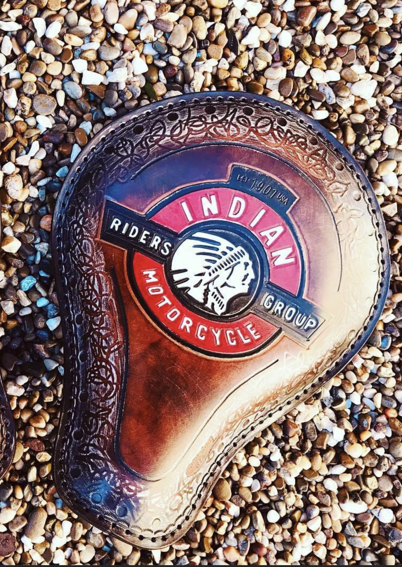 Indian Motorcycle Leder Sitz Bobber Einzelsitz - Biker Motorrad Solositz Bobber Sitz
