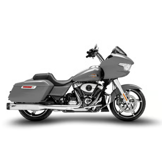 Zard - Slip-On mufflers set. Chrome stainless - für Harley-Davidson® 17-24 FLT/Touring Auspuffanlage Auspuff