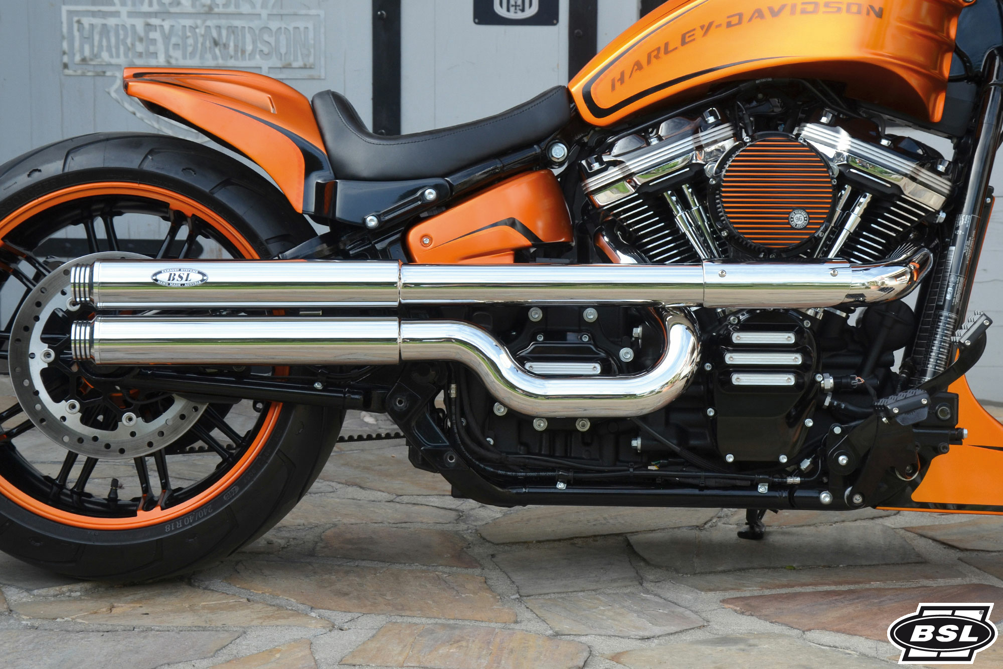 BSL AUSPUFFANLAGE - Fat Tommy, Billet-Endcaps Polished mit TÜV