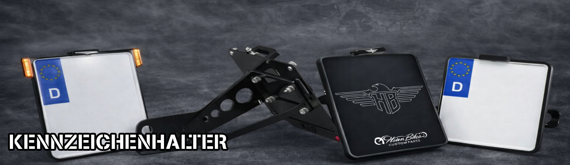 KENNZEICHENHALTER SEITLICHE HALTER FÜR HARLEY DAVIDSON MODELLE