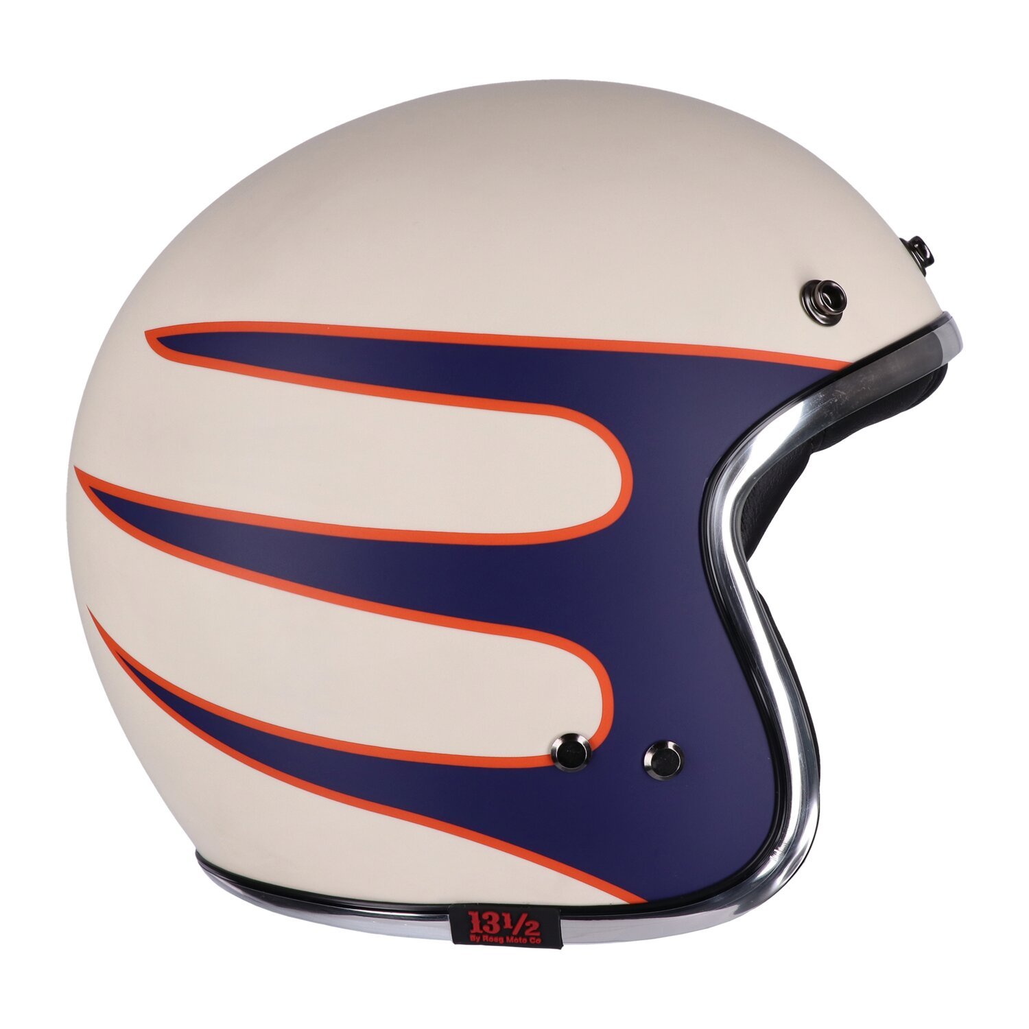 13 1/2 Skull bucket Helm Superior vintage weiß, Größe M