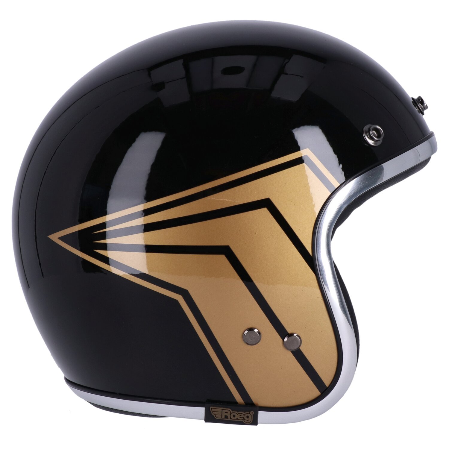 13 1/2 Skull bucket Helm gloss schwarz, Größe L